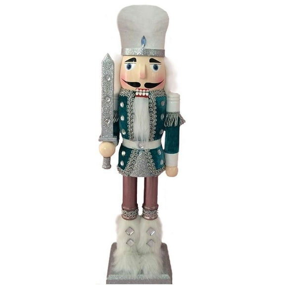 Soldier Nutcracker Blue Velvet Jacket and Fur Boots 15 inch