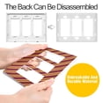 thumbnail image 4 of Yayeee Rocker Switch Wall Plate 3-Gang 6.5"x4.6" Home Decorative Outlet Cover, Red Stripes Pattern, 4 of 6
