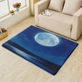 thumbnail image 2 of Full Moon Rug & Home Decor - Moonlight Blue Rugs for Entryway, Front Door Mat Indoor Entrance, Washable Rugs, 3x5 Rug, Non Slip Soft Low Pile Small Area Rug, Night Sky Carpet & Room Decorations V-&94, 2 of 7