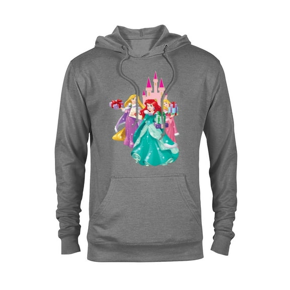 Disney Princess Ariel, Rapunzel, and Aurora Gifts - Pullover Hoodie for Adults - Customized-Athletic Heather