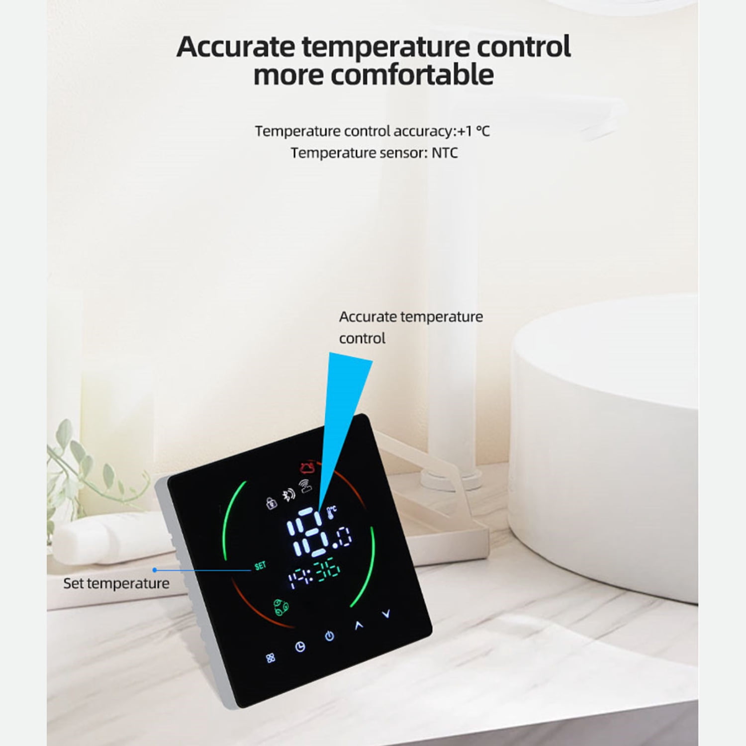 EAST2 Thermostat WIFI Intelligent Underfloor Heating Thermostat 3A/16A Electric Underfloor Heating Wall Furnace Thermostat With Humidity Weather