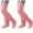 Pink, variant on WREESH Women Fashion Thigh High Socks Over Knee Stockings 2 Pairs High Fuzzy Socks Over Knee Winter Leg Warmers Plush Slipper Socks For Christmas Home Sleeping Brown