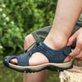 thumbnail image 5 of Lopsie Mens Sandals Leather Beach Shoes Outdoor Comfort Breathable Fashion Slippers Handmade for Male Summer Sport Slip on Sandals, 5 of 6