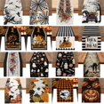 thumbnail image 2 of Lino Camino de mesa de Halloween Calabaza Telaraña Calavera Decoración de mesa de comedor Cubierta de mesa de miedo para la decoración de fiesta de cena de Halloween xuanjing  unisex, 2 of 2