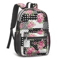 thumbnail image 2 of Pioneer Flower Floral Print Pattern 17" School Backpacks for Teens,Waterproof Oxford Fabric,S-Shape Padded Straps for School,Travel,Hiking,Camping, 2 of 4