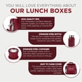 thumbnail image 4 of SOPL-OLIVEWARE Lunch Box 3 Microwave Safe Inside Steel Containers(290ml, 450ml & 600ml), Plastic Pickle Box (130ml), Steel Water Bottle(750ml) -Maroon, 4 of 4