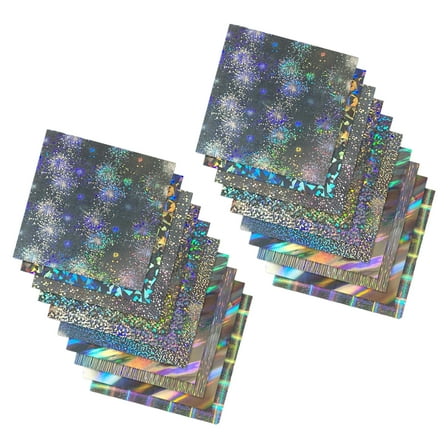 20PCS Shimmering Craft Paper Glittering Plastic Sheets For Art Craft Card Making Scrapbooking Wrapping Decoration