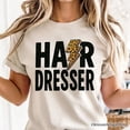 thumbnail image 2 of Hairdresser Leopard Lightning T-Shirt, Retro Stylist Tee, 2 of 6