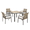 Yellow, variant on Tcbosik 5 Piece Patio Dining Set, Outdoor Furniture Set with Umbrella Hole, 35.4 inch Square Table & 4 Armchairs with Cushions, Bistro Table Set for Poolside, Backyard, Yellow