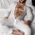 thumbnail image 4 of "Men's One Piece Long Johns Night Pajama", 4 of 5