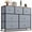Blue, variant on Dresser, Betcozy Storage Organizer with 7 Drawers for Bedroom, Chest of Drawers with Fabric Bins, Sturdy Metal Frame, Wood Tabletop for Guest Room, Closet, Entryway, Nursery, Khaki