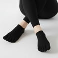 thumbnail image 2 of 5Pairs Women Toe Socks Five Toe Cotton Socks Ankle Sock with Toes Separated for Women Athletic Running, 2 of 6