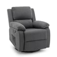 thumbnail image 1 of Korser Sillón Reclinable Giratorio 360°Adultos,Mecedora Pequeña Para Espacios Reducidos,Lino,Gris, 1 of 6