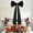 Black, variant on 71" x 19.7" Giant Black Velvet Christmas Bow, Extra Large Decorative Ribbon for Holiday Decor, Big Bow Christmas Tree Topper, Door Wall Hanging, Wedding Birthday Party and Baby Shower Decorations
