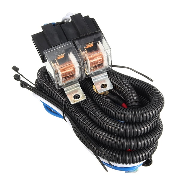 Scienceny Arnés de relés Relés de faros de automóviles Cableado Accesorio de mantenimiento universal Fuente de alimentación Fácil de usar Bombillas para automóviles