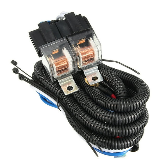 facefd Relay Harness Car Headlamp Light Bulb Socket Relays Wiring Brighten Repair Refit Accessory Easy to Use Appliance