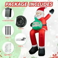 thumbnail image 4 of 5.6Ft Christmas Inflatable LED Santa Claus Outdoor Yard Lawn Decoration for Holidays and Parties with Blower, 4 of 8