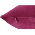 thumbnail image 5 of Nestl Velvet Throw Pillow Covers Solid Square Soft Decorative Pillow Cover for Sofa, 18" x 18", Magenta, Pack of 2, 5 of 8
