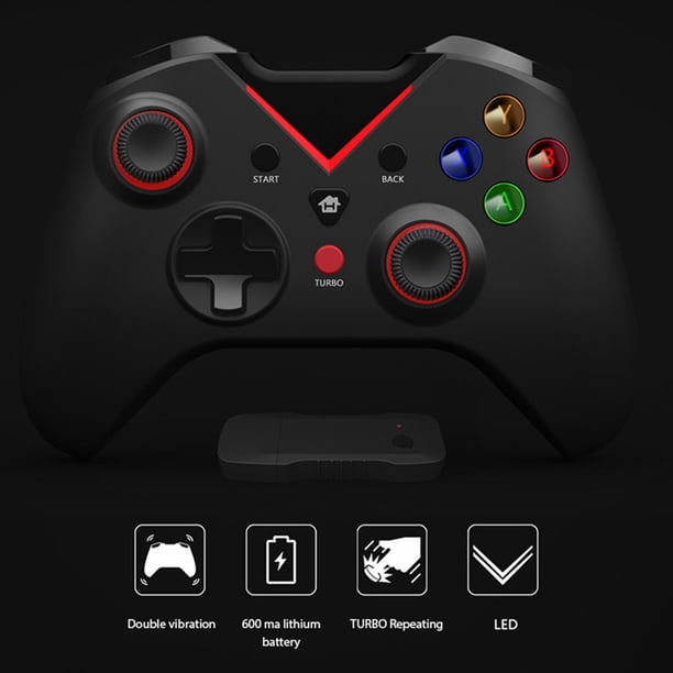2.4G Gamepad con función Turbo Gamepad inalámbrico para Xbox One PC Windows 10/8/7