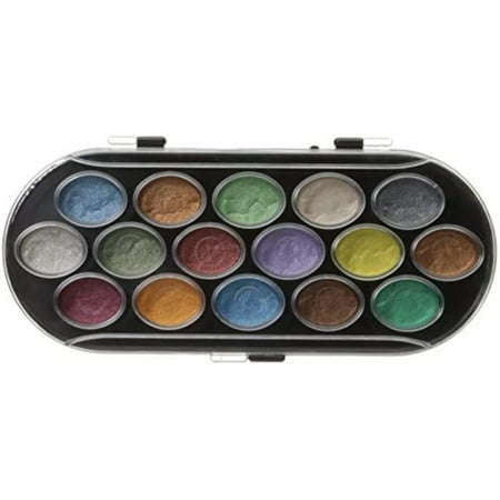 UPC: 0031248995902 | Y&C Niji Watercolor Set Pearlescent Pan 16pc