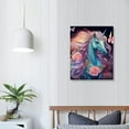 thumbnail image 3 of COMIO Fantasy Butterfly Unicorn Textured Poster, Picture Print Stretched Framed Canvas Painting, Home Wall Bedroom Bathroom Wall Art Gift, 3 of 4