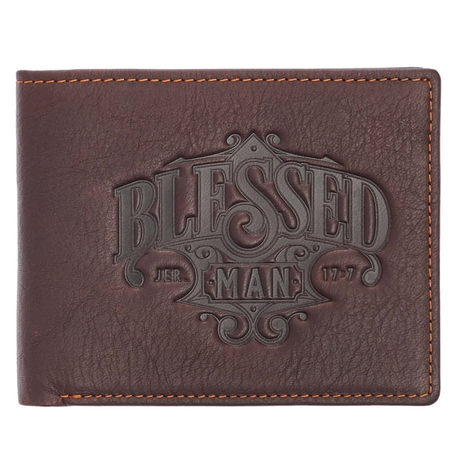 Christian Art Gifts Wallet Leather Blessed Man (Other)