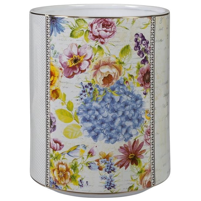 Creative Bath FLO54MULT Flora Bella Wastebasket, Multi Color