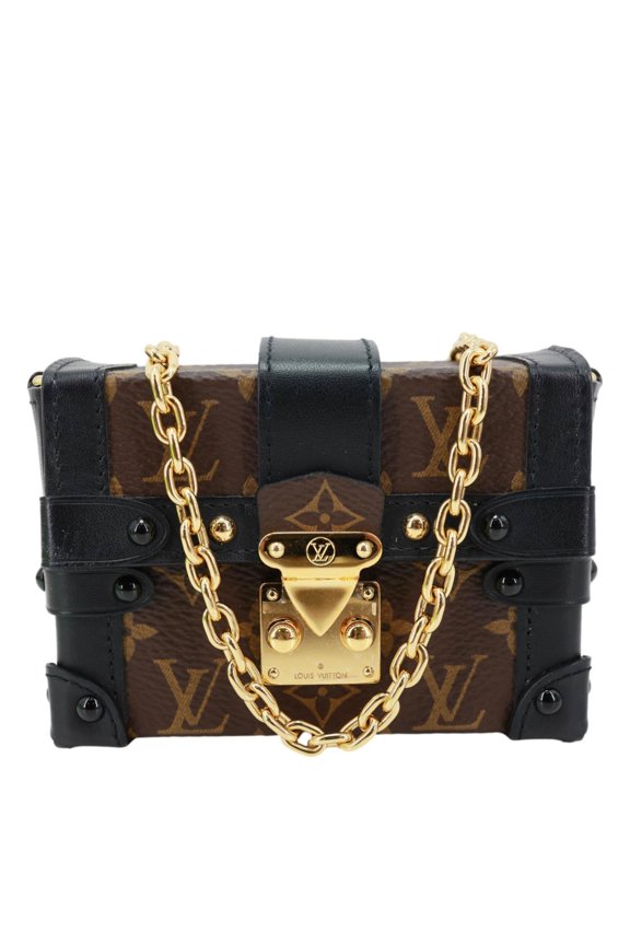 Pre-Owned Louis Vuitton Essential Trunk NM Monogram Canvas Crossbody Bag Black