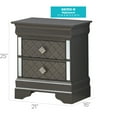 thumbnail image 6 of Glory Furniture Verona Wood 2 Drawer Nightstand in Charcoal, 6 of 9