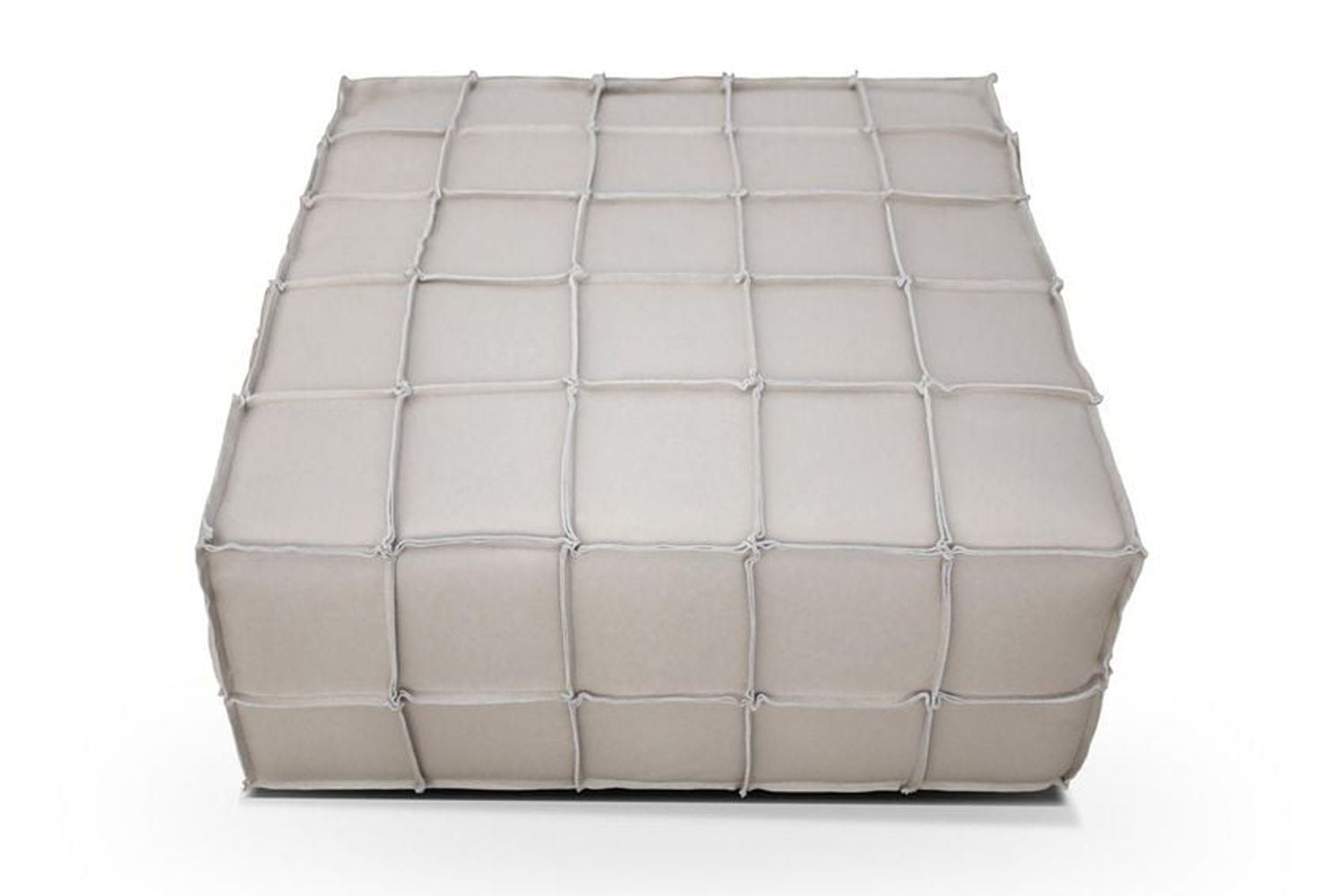 Topline Home Furnishings Ottoman, Black 100% Top Grain Leather