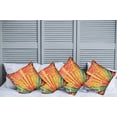 thumbnail image 6 of Ambesonne Orange Throw Pillow Cover 4 Pack, Rainbow with Diamonds, 20", Orange Red, 6 of 6