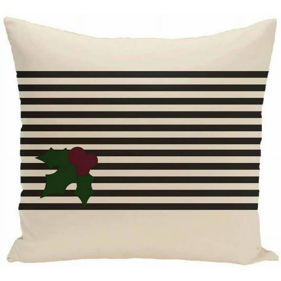 Simply Daisy Holiday Stripe Print Decorative Pillow, 16" x 16"