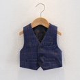 thumbnail image 2 of Bovxnpu Boys Suit Dress Clothes Boy's Formal Suit Vest, Boy's Button Down Jacket V Neck Solid Color Waistcoat Western Tops Kids Wedding Outfit 9 Years, 2 of 4