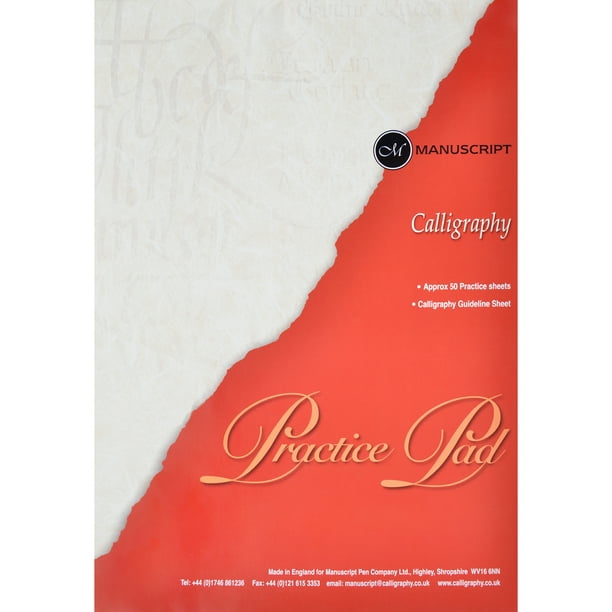 Manuscript Calligraphie Pratique Pad 50 Feuilles-11.5 "X8.5"