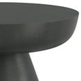 thumbnail image 5 of Simpli Home Charmaine 30 inch Wide Contemporary Metal Round Pedestal Coffee Table in Black Nickel, Assembled, 5 of 8