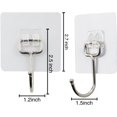 thumbnail image 3 of Large Adhesive Hooks 33Ibs (Max), Applicable to Kitchen, Bathroom, Home and Office, Multifunctional Wall Hooks Waterproof, Oilproof and Rust Proof, 6 Pack, 3 of 5