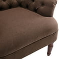 thumbnail image 4 of Corvus  Sidmouth Tufted Fabric Oversized Club Chair Club Chairs Brown, 4 of 5