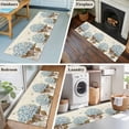 thumbnail image 5 of Blue Hydrangea 2'x6' Runner Rugs for Hallway Kitchen Bedside Non Slip, Spring Floral Leaves Butterfly Vintage Beige Entryway Rug Runners with Rubber Backing, Long Carpet Runner for Laundry Room, 5 of 8