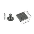 thumbnail image 2 of 50 Sets Spike Rivet 10mm Pyramid Rapid Rivet Studs Square Spikes Gun-black, 2 of 5
