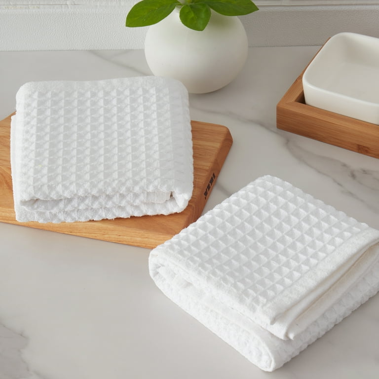Oversized Waffle White Tea Kitchen Dish Towels, Set of 2 + Reviews