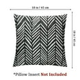 thumbnail image 4 of Acheng Outdoor/Indoor Herringbone Night Throw Pillows,  Black, 2 Count 24x24in, 4 of 7