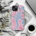 thumbnail image 5 of Whale Shark Ocean Phone Case, Pink & Blue Underwater Doodle Design iPhone Cover, Playful Sea Life Vibes for iPhone 16 15 14 13 12 11 Pro Max Plus Mini, 5 of 6
