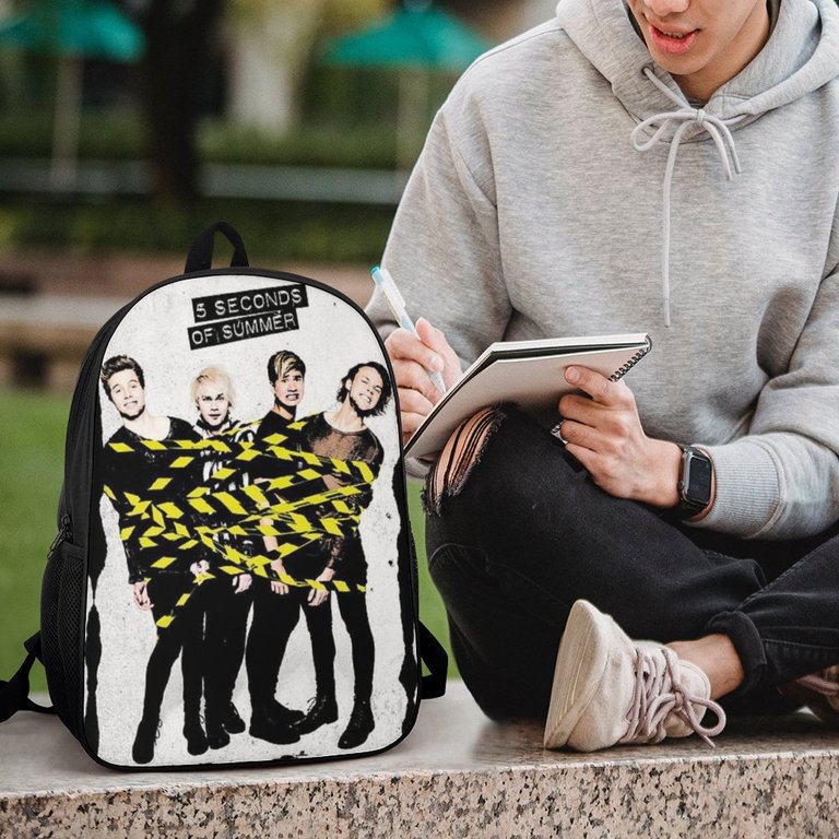 5 Seconds of Summer 5Sos Backpack 17 Inch Shoulder Bag Sturdy 