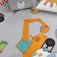 thumbnail image 2 of Kids Rug Non-Slip Play Mat with Construction Vehicles in Grey, 2 of 5