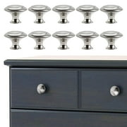 Rzvnmko 25pcs Kitchen Cabinet Knobs Pulls,Brushed Nickel Cabinet Knobs,Drawer Dresser Handles Cupboard Door Heavy Knobs,Kitchen Cabinet Hardware with Screws for Bathroom Drawer,Silver