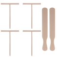 thumbnail image 2 of Wooden Crepe Spreader Set – 6pcs Food Grade Wooden Pancake Spatulas for Easy Crepe Making at Home or Restaurant Kitchens, 2 of 3