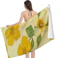 thumbnail image 2 of PHYHOO Spring Floral Beach Towel Oversized Microfiber Sand Free Beach Towel Quick Dry, Yellow Flower Lightweight Pool Towels for Adults Travel Towel for Gym Yoga Camp Swim 30x60in, 2 of 8