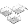thumbnail image 2 of OfficeGoods Clear Acrylic Organizer with Silver Base 3 Tier Stackable Square Desktop Storage, 2 of 7