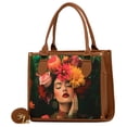 thumbnail image 2 of Bolsa Yute Para Dama FANA Flora Color Camel Linda Es Tuya, M3982!!, 2 of 3
