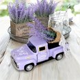 thumbnail image 4 of Fankiway Lavender Home Decor Metal Truck with Faux Lavender Bouquet Vintage Pickup Truck Decor Desktop Layered Tray Decor Mini Truck Decoration Spring Decor, Home & Kitchen Product, 4 of 6